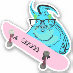 Pegatina Ardilla traviesa #501 Brett Skateboarding