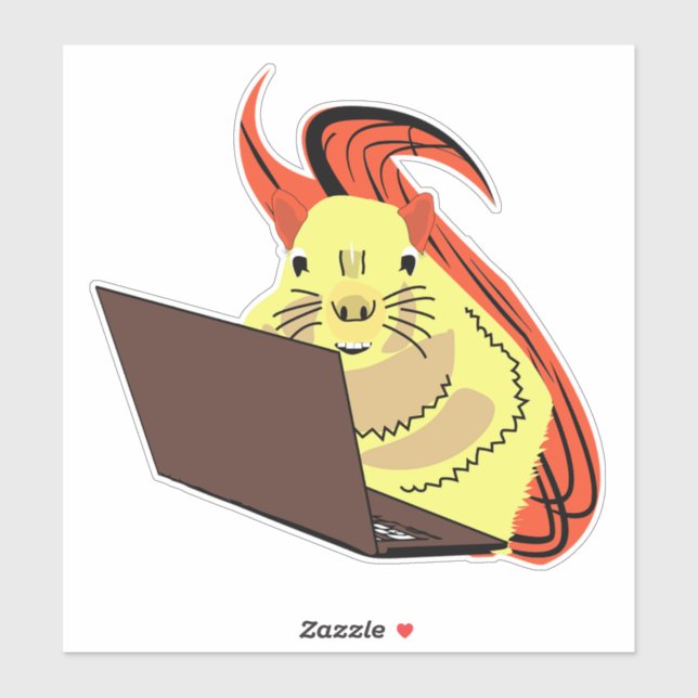 Pegatina Ardilla traviesa #51 (Hoja)