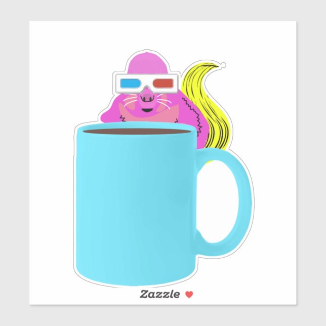 Pegatina ardilla traviesa #513 (Hoja)