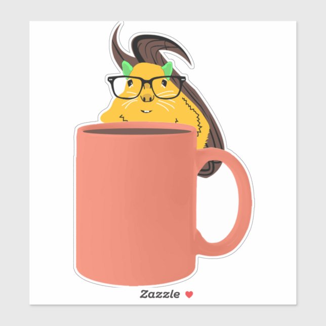 Pegatina Ardilla traviesa #515 (Hoja)