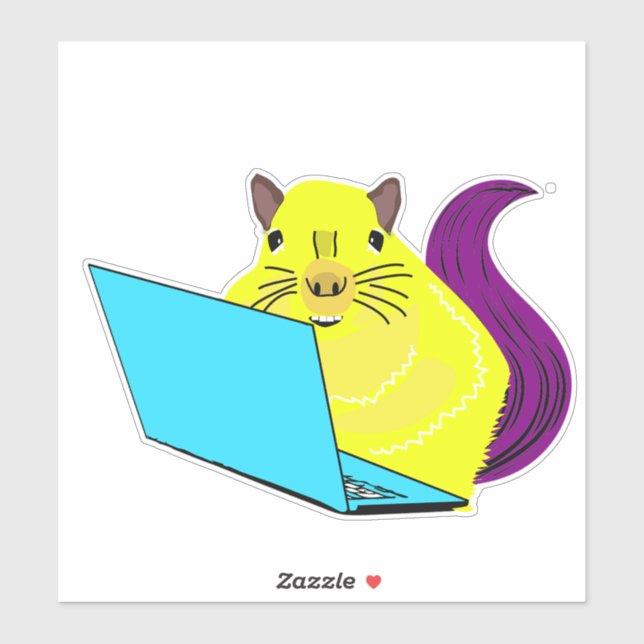 Pegatina Ardilla traviesa #56 (Hoja)