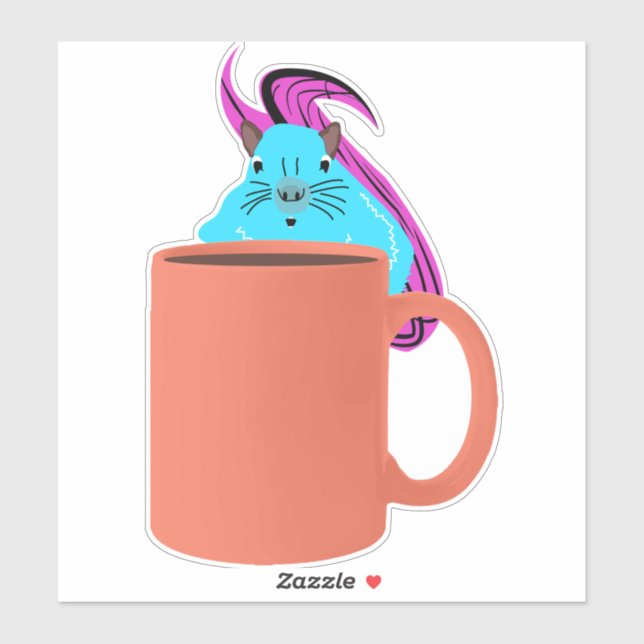 Pegatina ardilla traviesa #638 (Hoja)