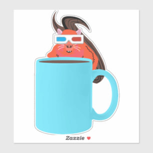 Pegatina ardilla traviesa #711