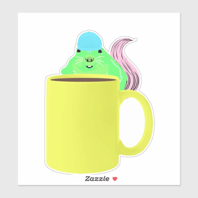 Pegatina Ardilla traviesa #725 (Hoja)