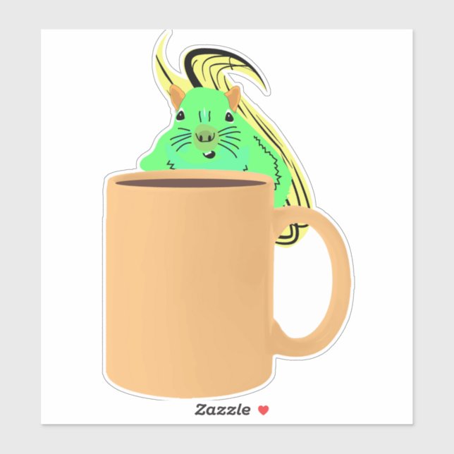 Pegatina Ardilla traviesa #800 (Hoja)