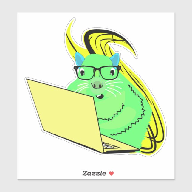 Pegatina Ardilla traviesa #84 (Hoja)