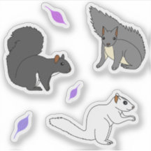 Ardillas de hojas moradas