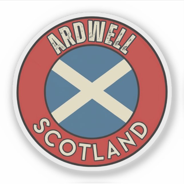 Pegatina Ardwell, Escocia (Anverso)
