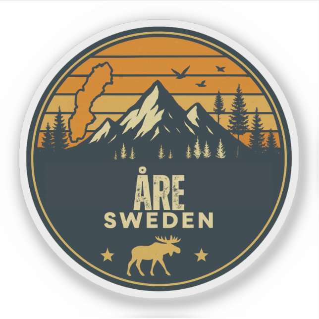 Pegatina Åre, Suecia Sverige (Anverso)