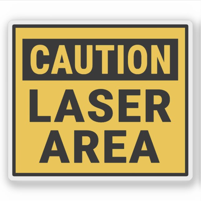 Pegatina Área láser de precaución (Anverso)