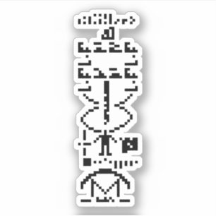 Pegatina Arecibo Binary Message 1974