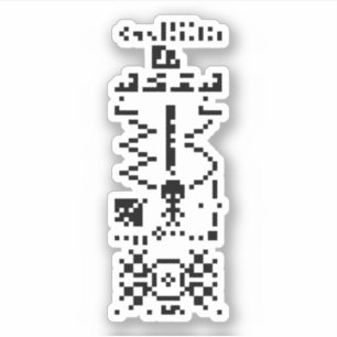 Pegatina Arecibo Binary Message Reply