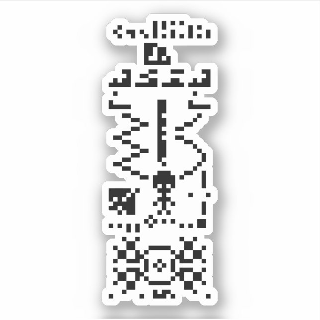 Pegatina Arecibo Binary Message Reply (Anverso)