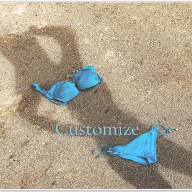 Pegatina Arena azul de Bikini Beach Thunder_Cove (Anverso)