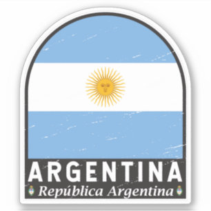 Pegatina Argentina Bandera Emblem Molestias Vintage