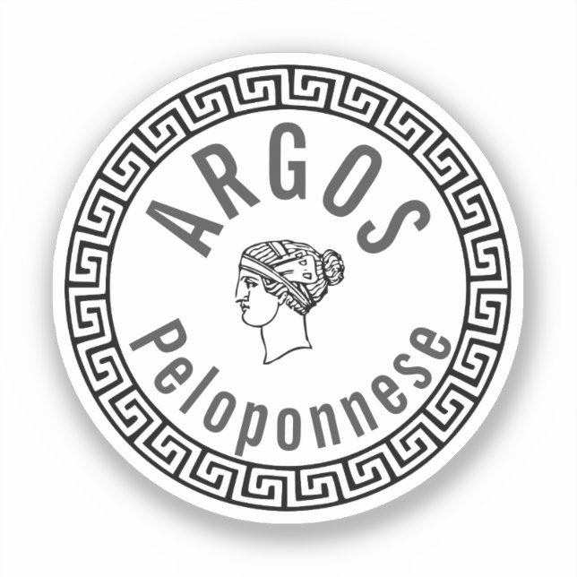 Pegatina Argos - Peloponeso (Grecia) (Anverso)