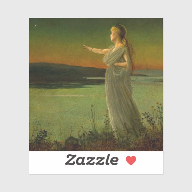 Pegatina Ariadne en Naxos John Atkinson Grimshaw (Hoja)