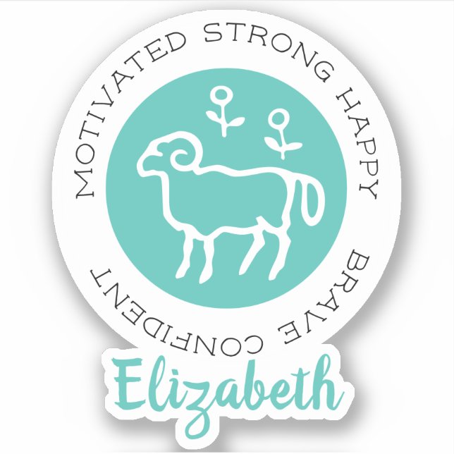 Pegatina Aries (Anverso)