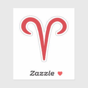 Pegatina ARIES Astrología Zodiacal Roja Cumpleaños Marzo Ab