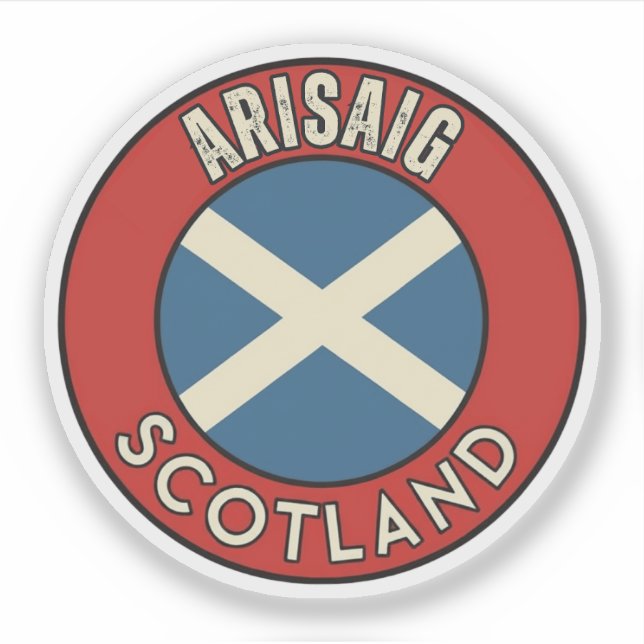 Pegatina Arisaig, Escocia (Anverso)