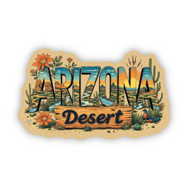 Pegatina Arizona Cactus Desert Sticker | Southwest Decal