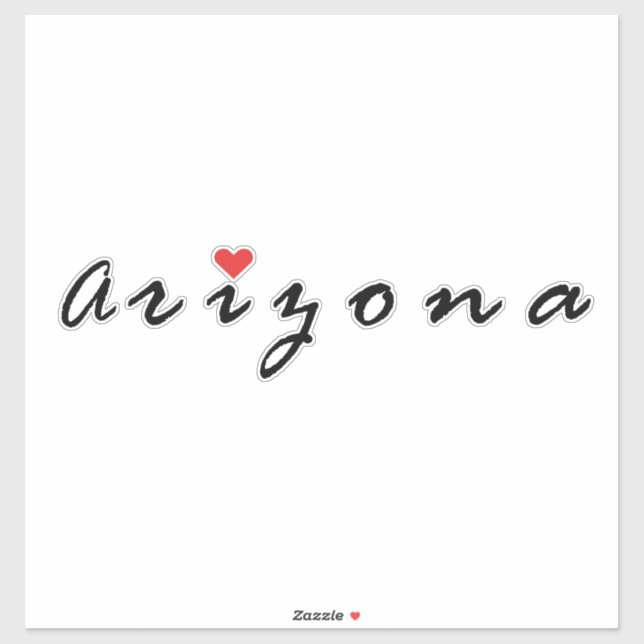 Pegatina arizona, i love arizona (Hoja)