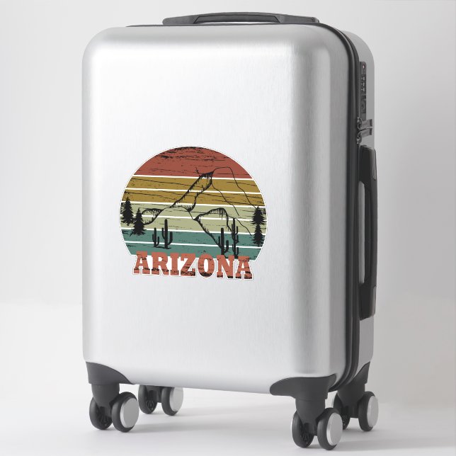 Pegatina Arizona Sedona vintage retro az (Maleta)