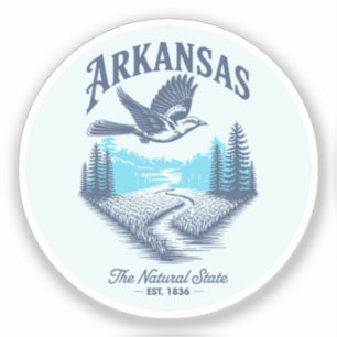 Pegatina Arkansas The Natural State