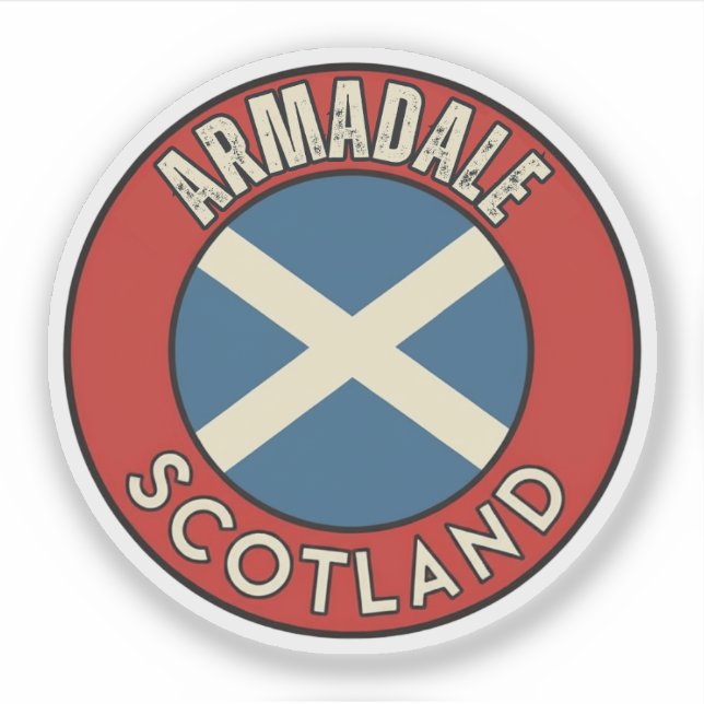 Pegatina Armadale, Escocia (Anverso)