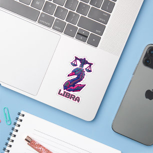 Pegatina Armadura de juego Mecha SciFi Cyber Libra Zodiaco