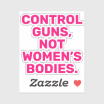 Armas de control No cuerpos de mujeres blanco rosa