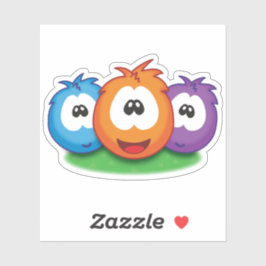 Pegatina ¡Arreglo de trío al estilo de iconos de Sneezies!