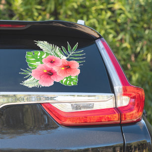 Pegatina Arreglo Tropical Hibiscus Vinyl Decal