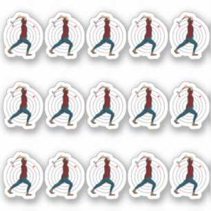 Pegatina Arrojamiento de x