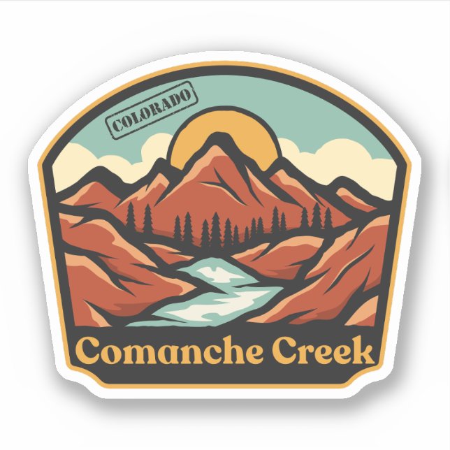 Pegatina Arroyo Comanche, Colorado (Anverso)