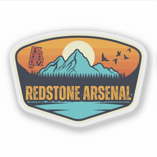 Pegatina Arsenal Redstone, Alabama (Anverso)