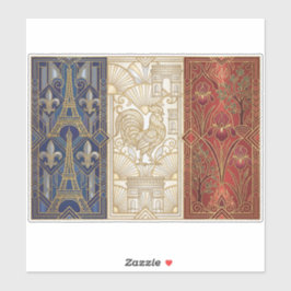 Pegatina Art Deco Heritage Flag | France | Classic Decal