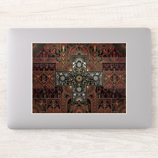 Pegatina Art Deco Heritage Flag | Switzerland | 1920s Decal (Ordenador)