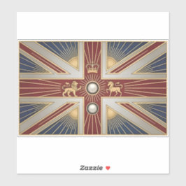 Pegatina Art Deco Heritage Flag | United Kingdom Decal