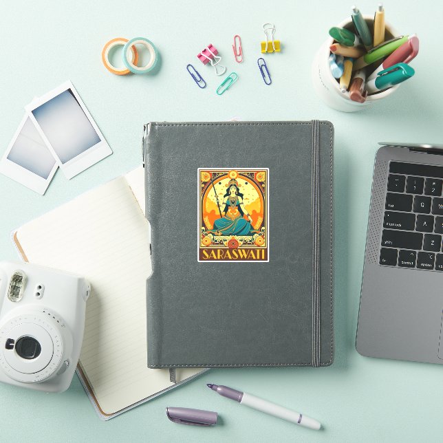 Pegatina Art Deco Saraswati (Funda para iPad)
