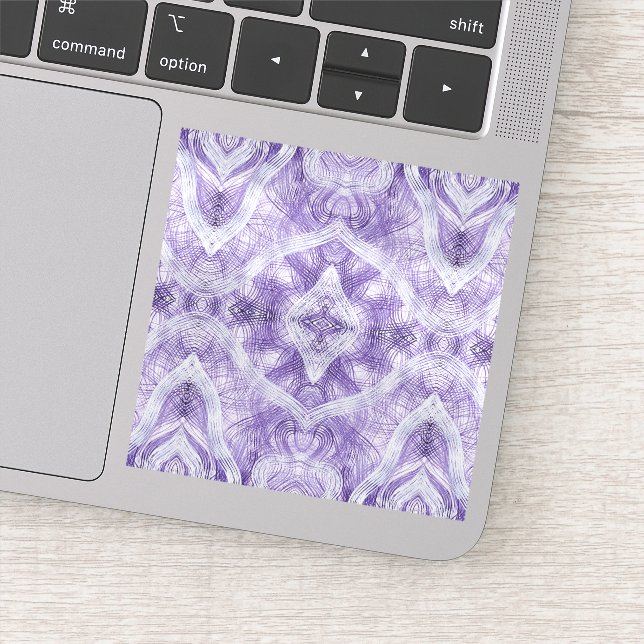 Pegatina Arte abstracto de acuarela violeta púrpura sombra  (Detalle)