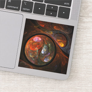 Pegatina Arte abstracto de conexión fluida