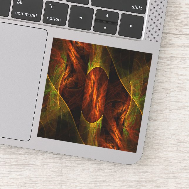 Pegatina Arte abstracto de la jungla de Mystique (Detalle)