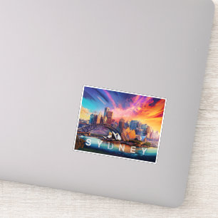 Pegatina Arte abstracto de Sydney Skyline
