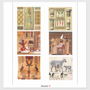 Pegatina Arte antiguo vintage egipcio