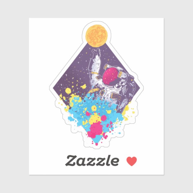 Pegatina Arte astronauta (Hoja)