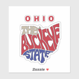 Pegatina Arte con palabras del apodo de Ohio para coche