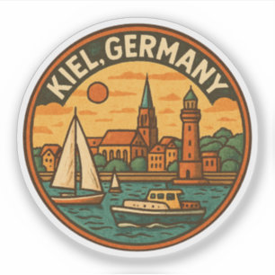 Pegatina Arte costero de Kiel Alemania