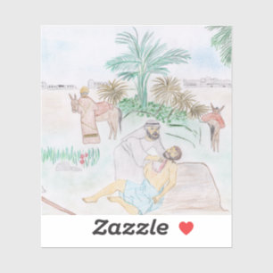 Pegatina Arte cristiano El buen samaritano