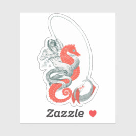 Pegatina Arte cromolitográfico, pesca de cosecha